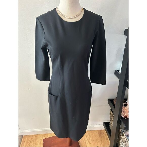 J McLaughlin black dress work dress with pockets size small - Picture 1 of 5